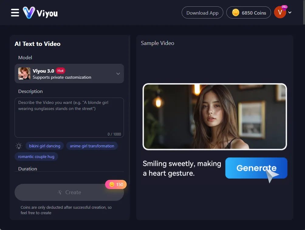 viyou ai - text to video generator