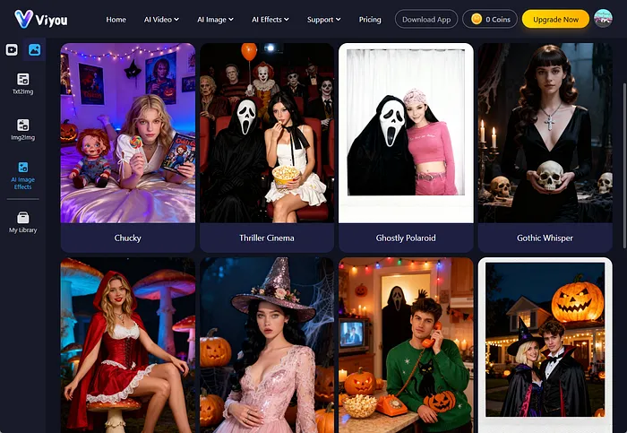 viyou ai holoiday image effects