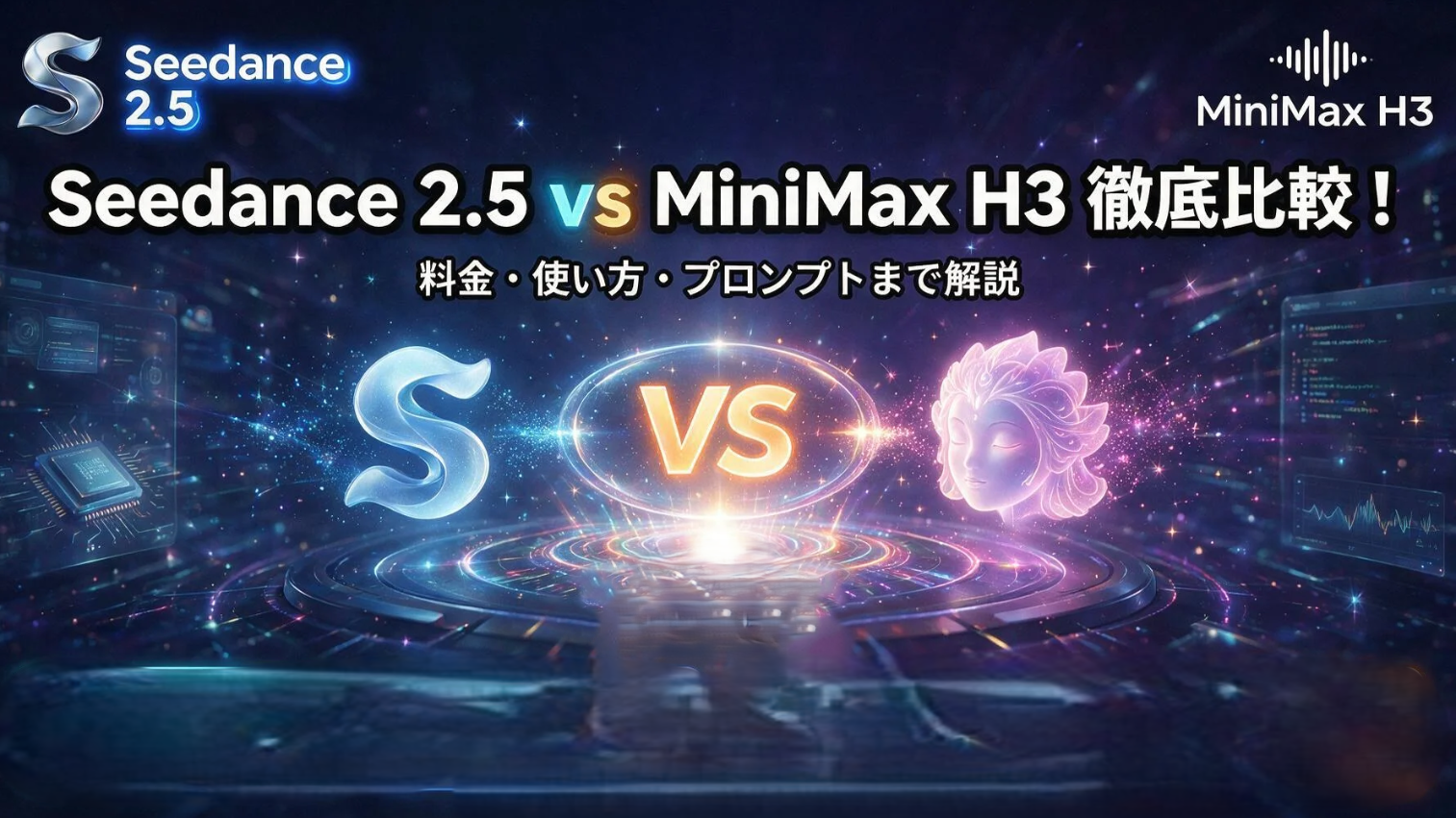 【2026最新】Seedance 2.5 vs MiniMax H3徹底比較!料金・使い方・プロンプトまで解説