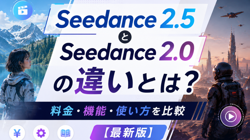 Seedance 2.5とSeedance 2.0の違いとは?料金・機能・使い方を比較